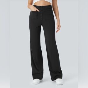 Halara High Waisted Pockets Straight Leg Casual Pants